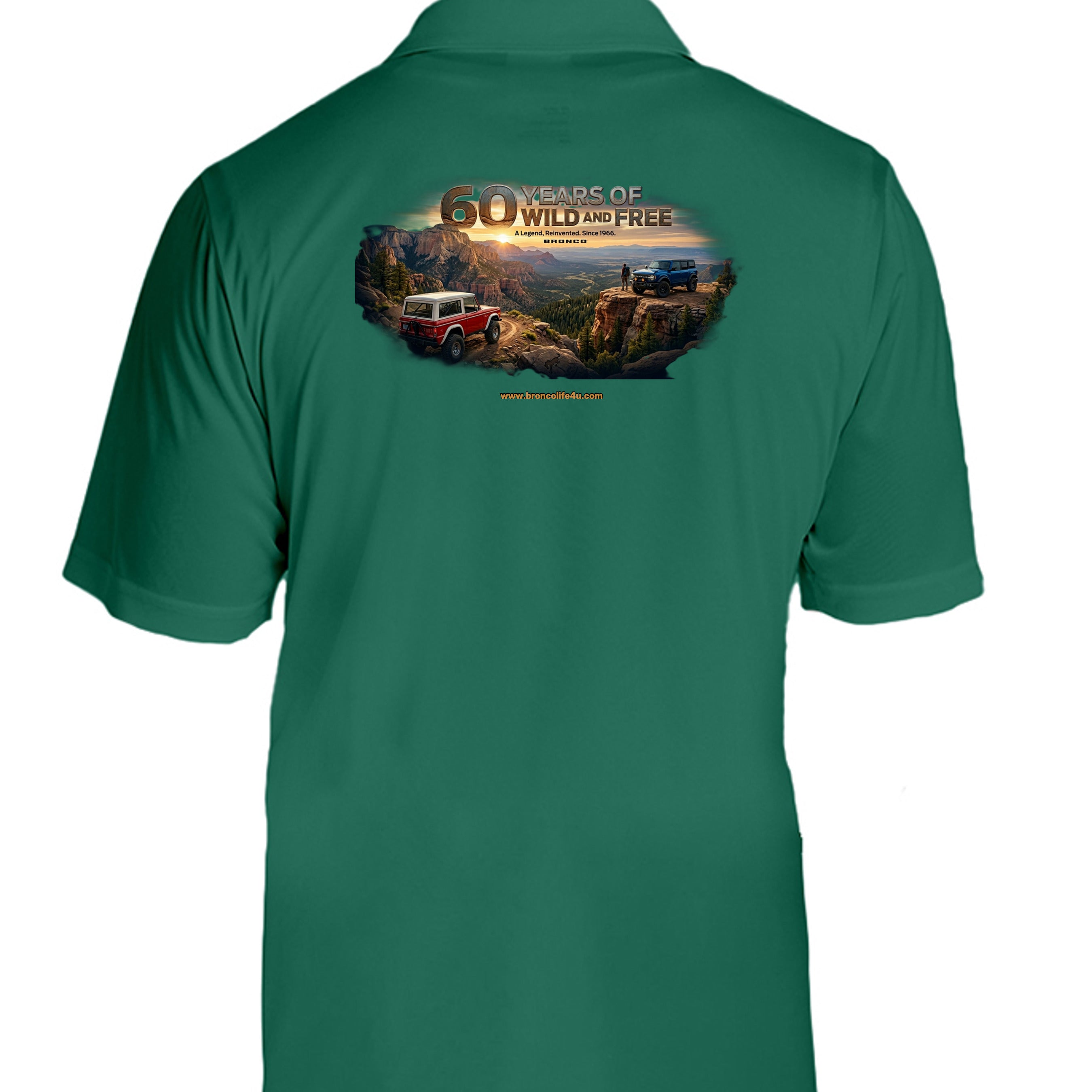 “60 Years Wild & Free” Moisture wicking polo wicking polo