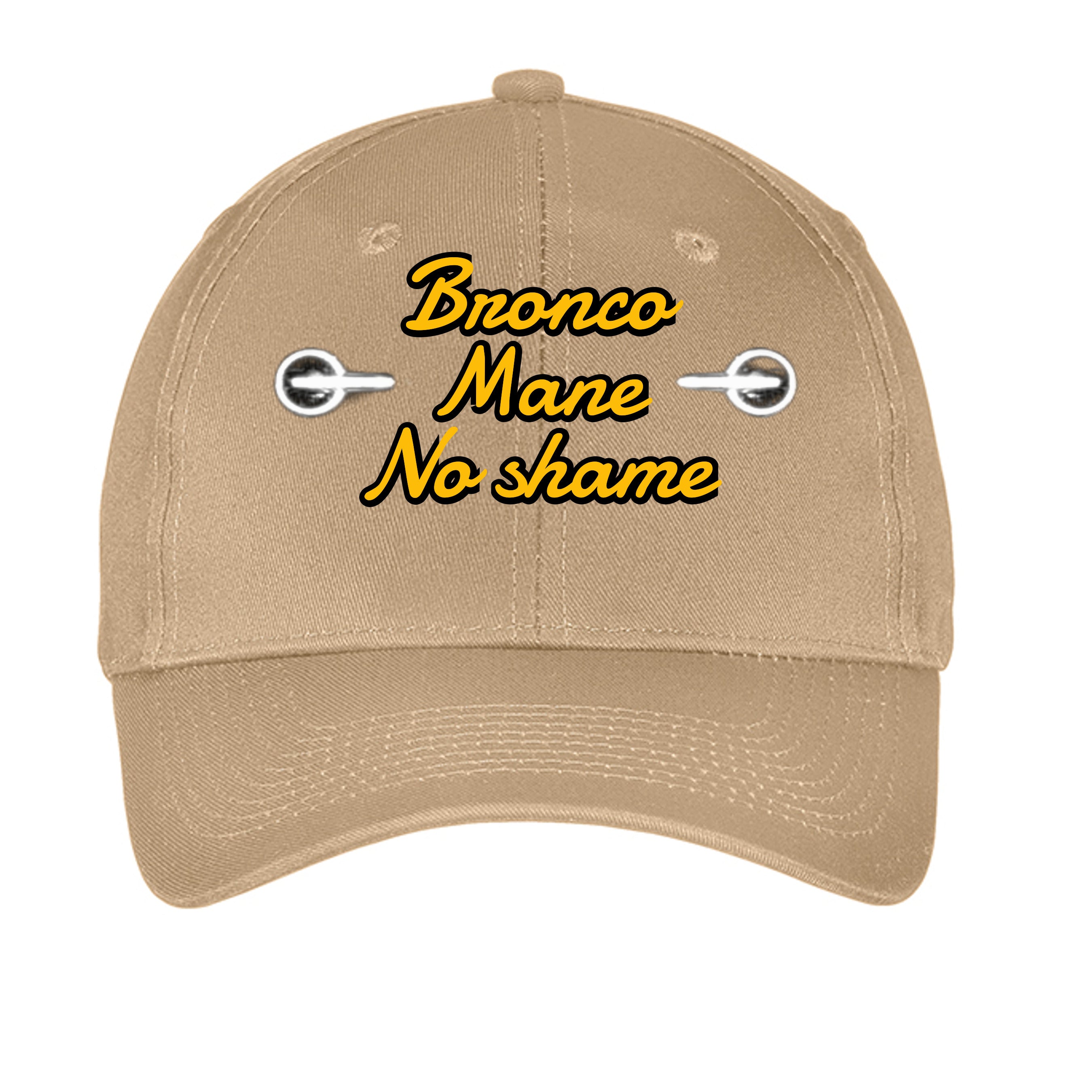 Bronco Mane No Shame Low-Profile Baseball Cap – Ford Bronco Lifestyle Hat Khaki ONE SIZE Hats
