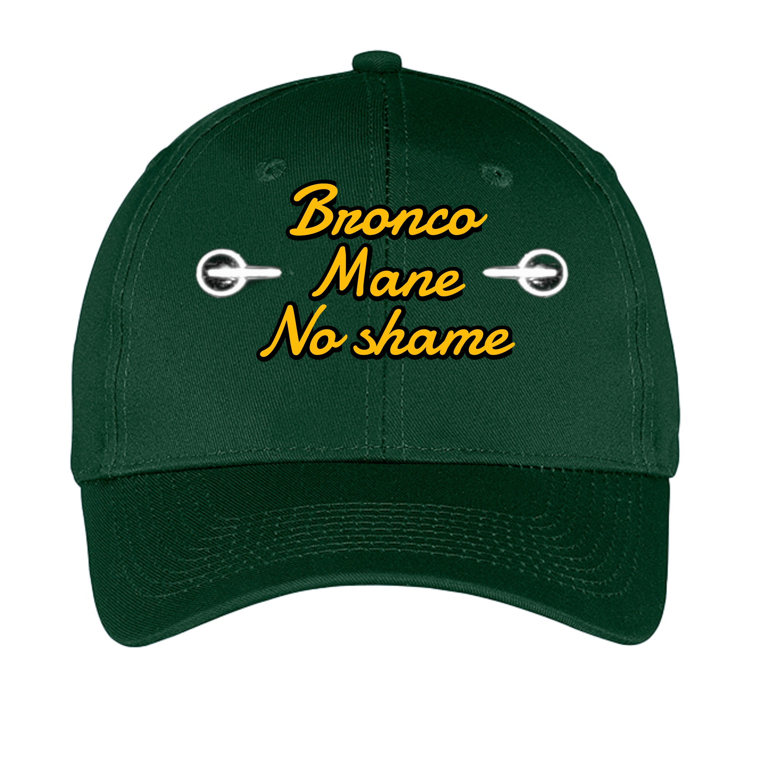 Bronco Mane No Shame Low-Profile Baseball Cap – Ford Bronco Lifestyle Hat Hunter ONE SIZE Hats