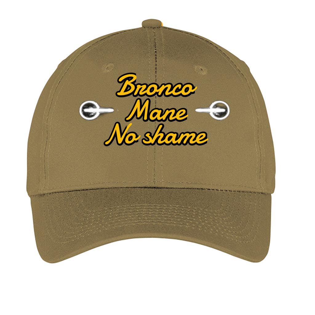Bronco Mane No Shame Low-Profile Baseball Cap – Ford Bronco Lifestyle Hat Coyote Brown ONE SIZE Hats