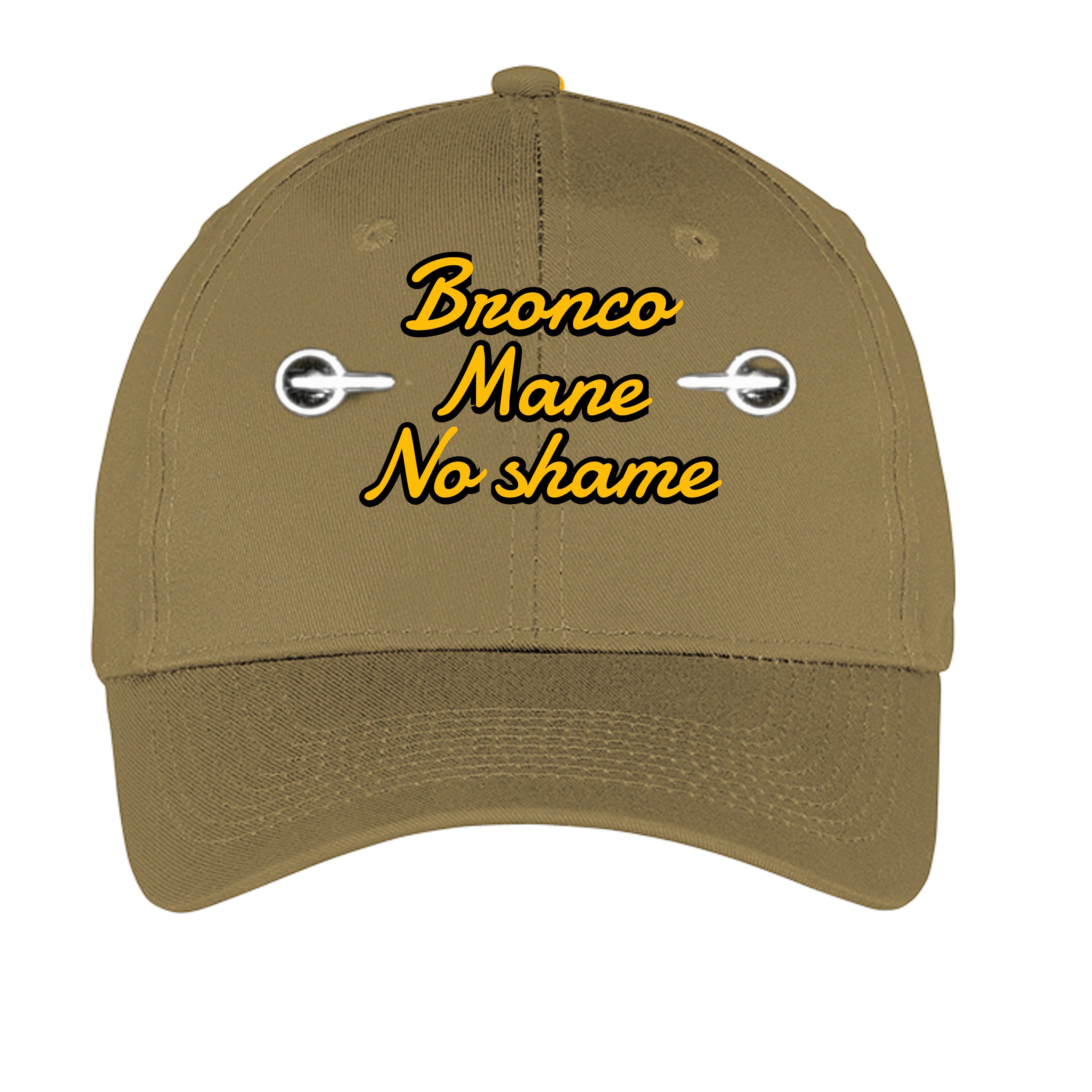 Bronco Mane No Shame Low-Profile Baseball Cap – Ford Bronco Lifestyle Hat Coyote Brown ONE SIZE Hats