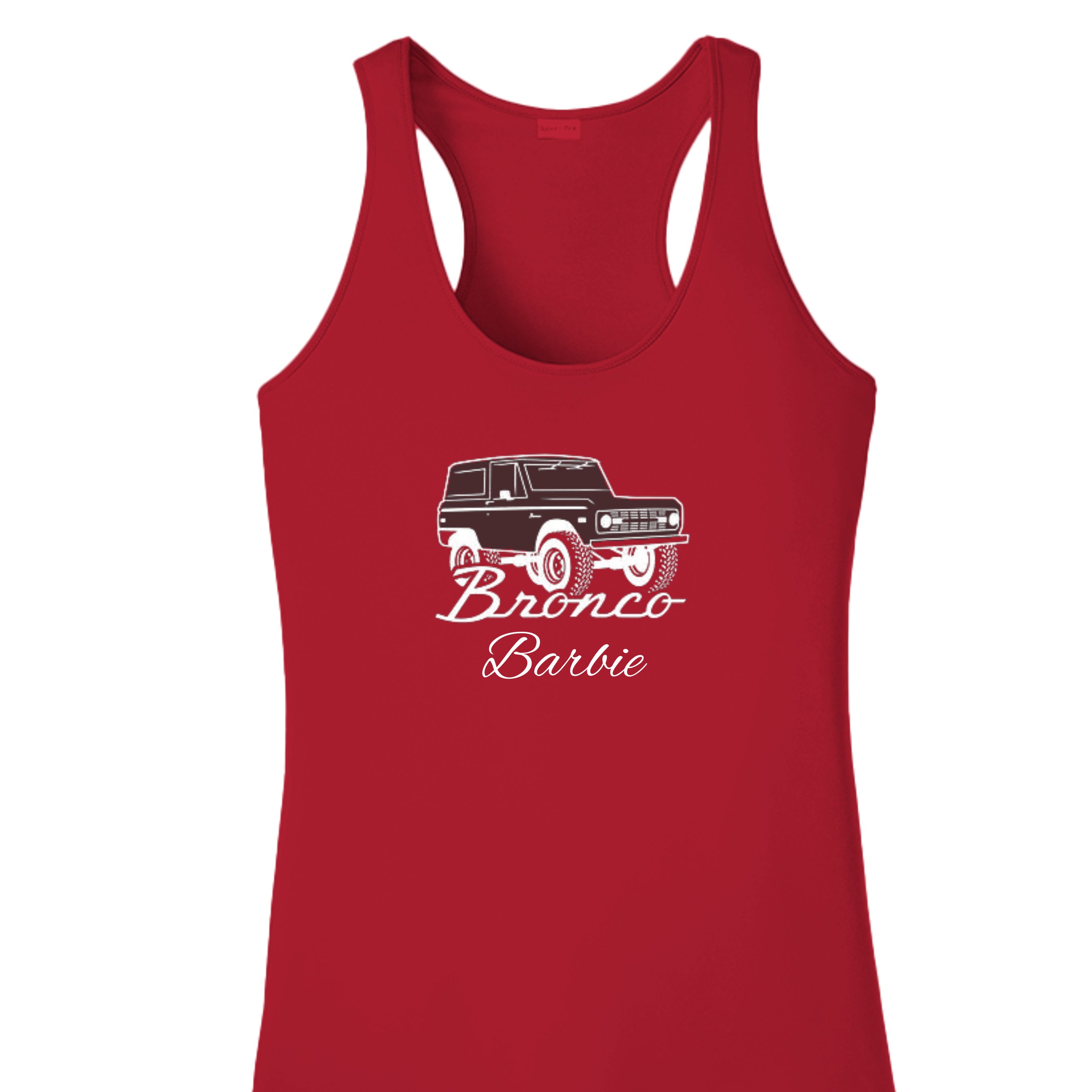“Bronco Barbie” Tank – Vintage Bronco, Modern Attitude True Red Tank top