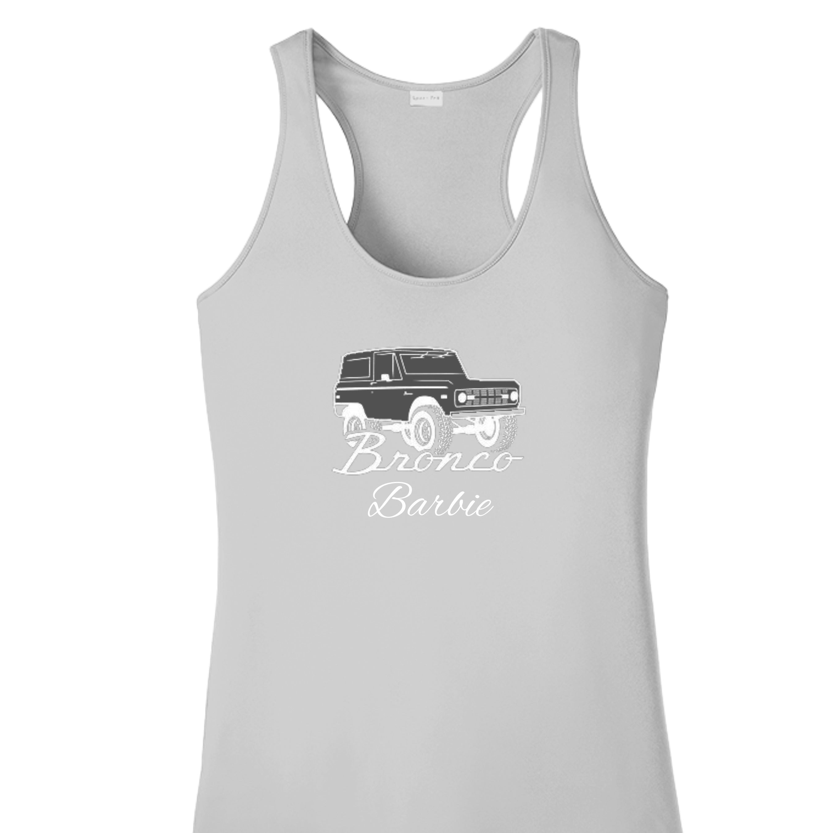 “Bronco Barbie” Tank – Vintage Bronco, Modern Attitude White Tank top
