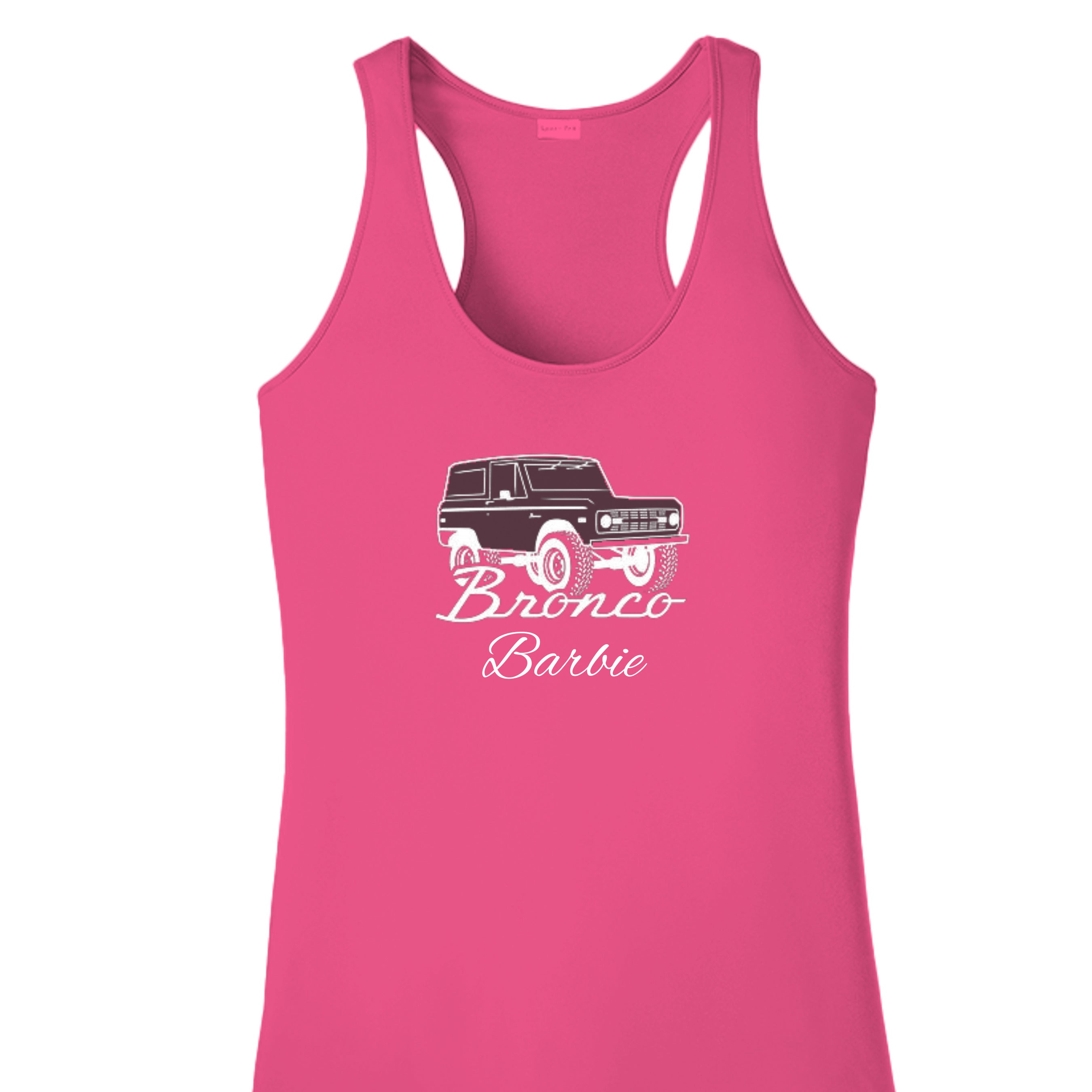 “Bronco Barbie” Tank – Vintage Bronco, Modern Attitude Neon Pink Tank top