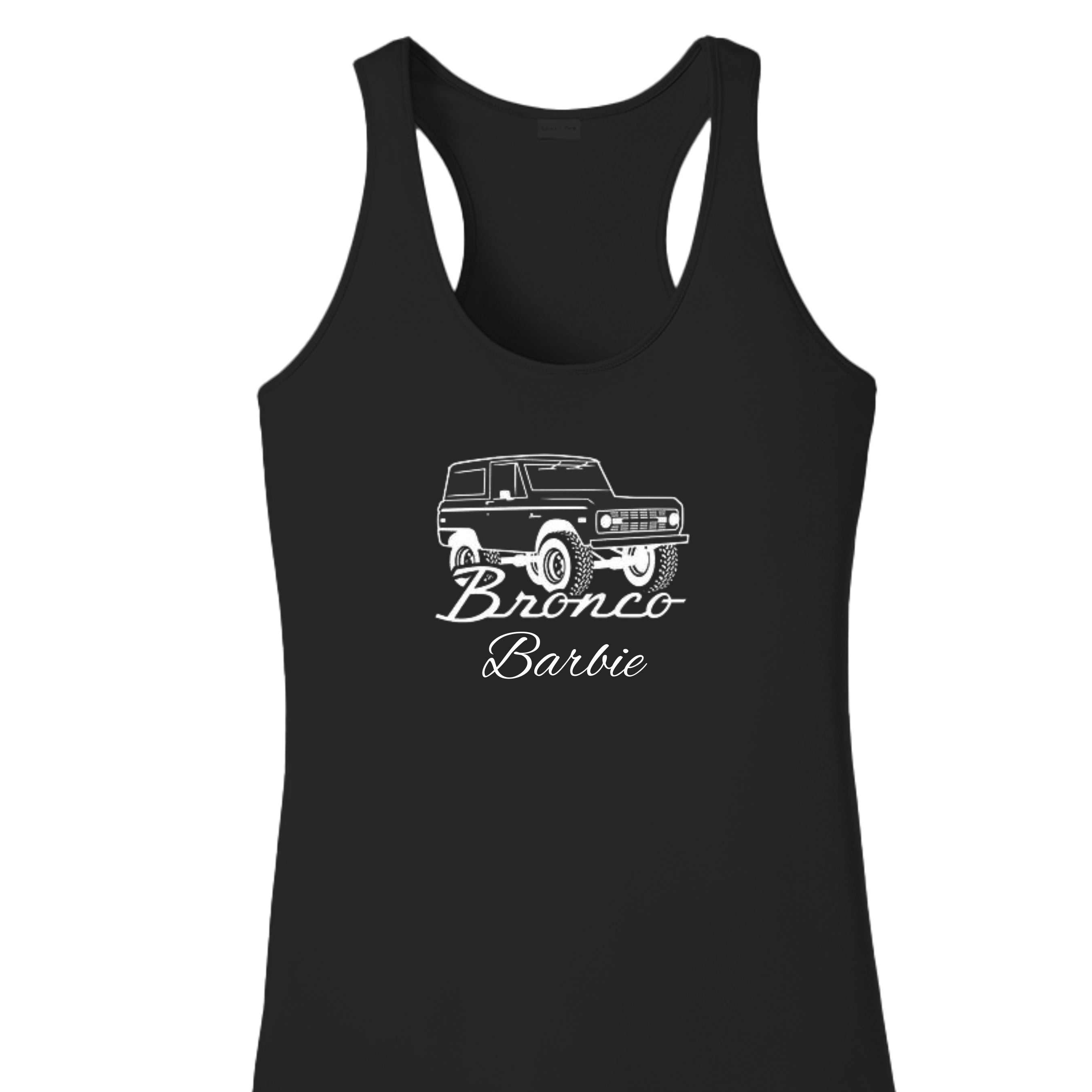 “Bronco Barbie” Tank – Vintage Bronco, Modern Attitude Black Tank top