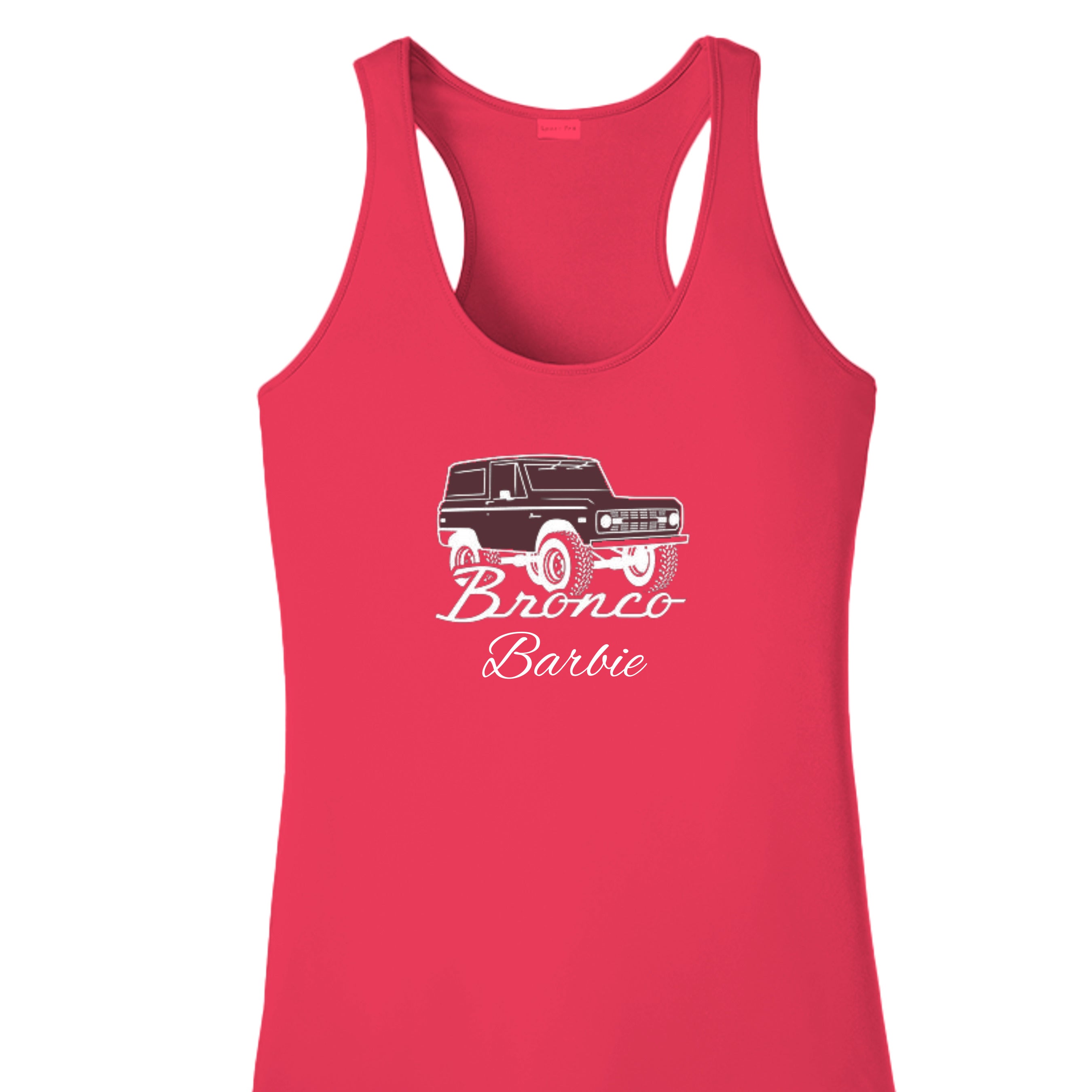“Bronco Barbie” Tank – Vintage Bronco, Modern Attitude Hot Coral Tank top