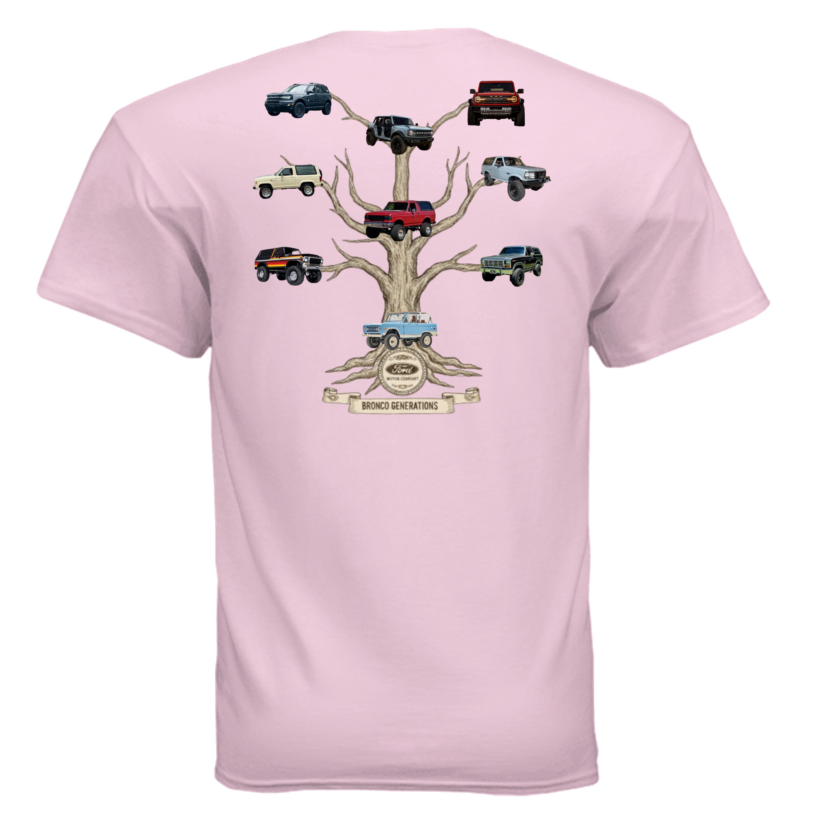 Bronco Family Tree Tee — Six Generations of Grit, Gas & Glory (V1) T-Shirt