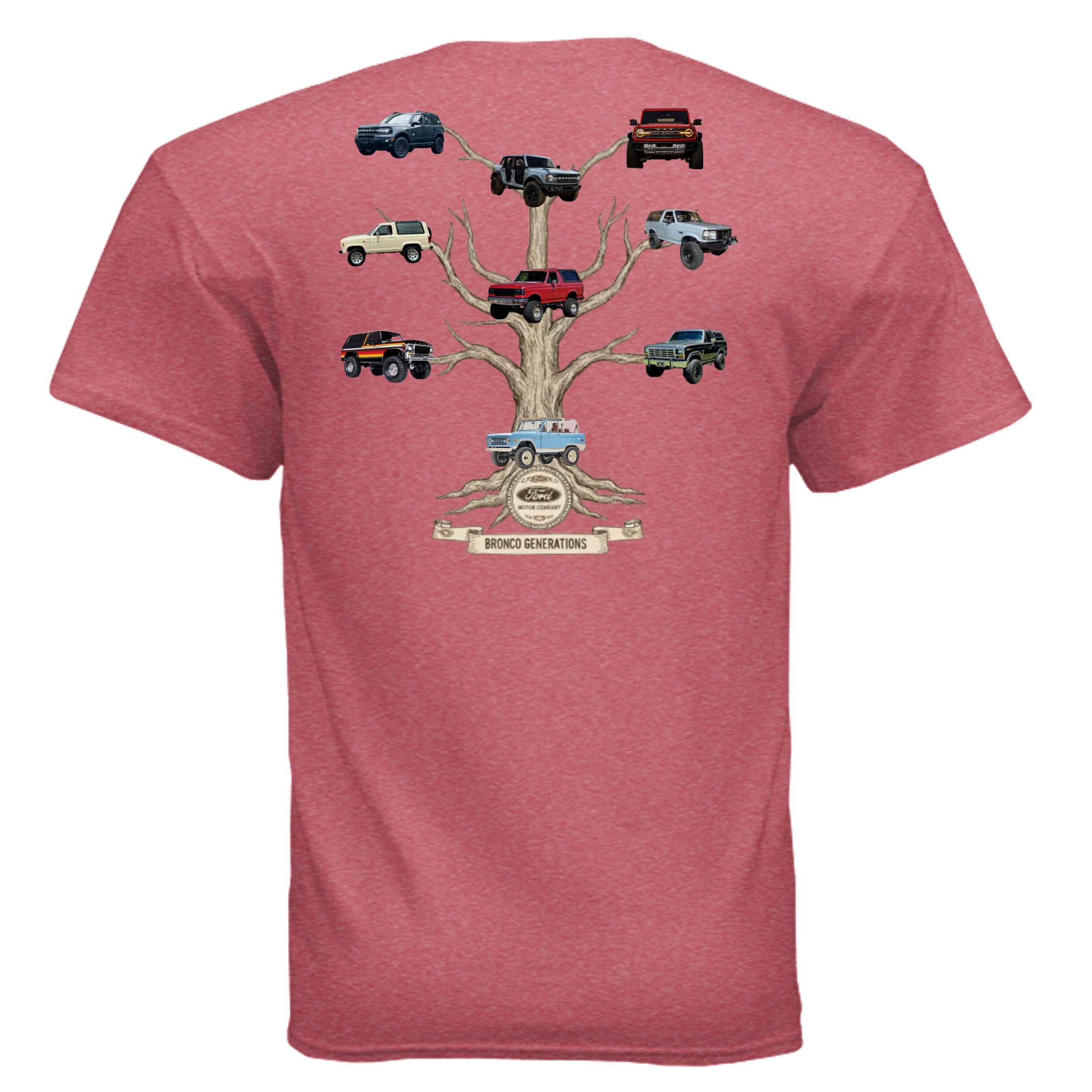 Bronco Family Tree Tee — Six Generations of Grit, Gas & Glory (V1) T-Shirt