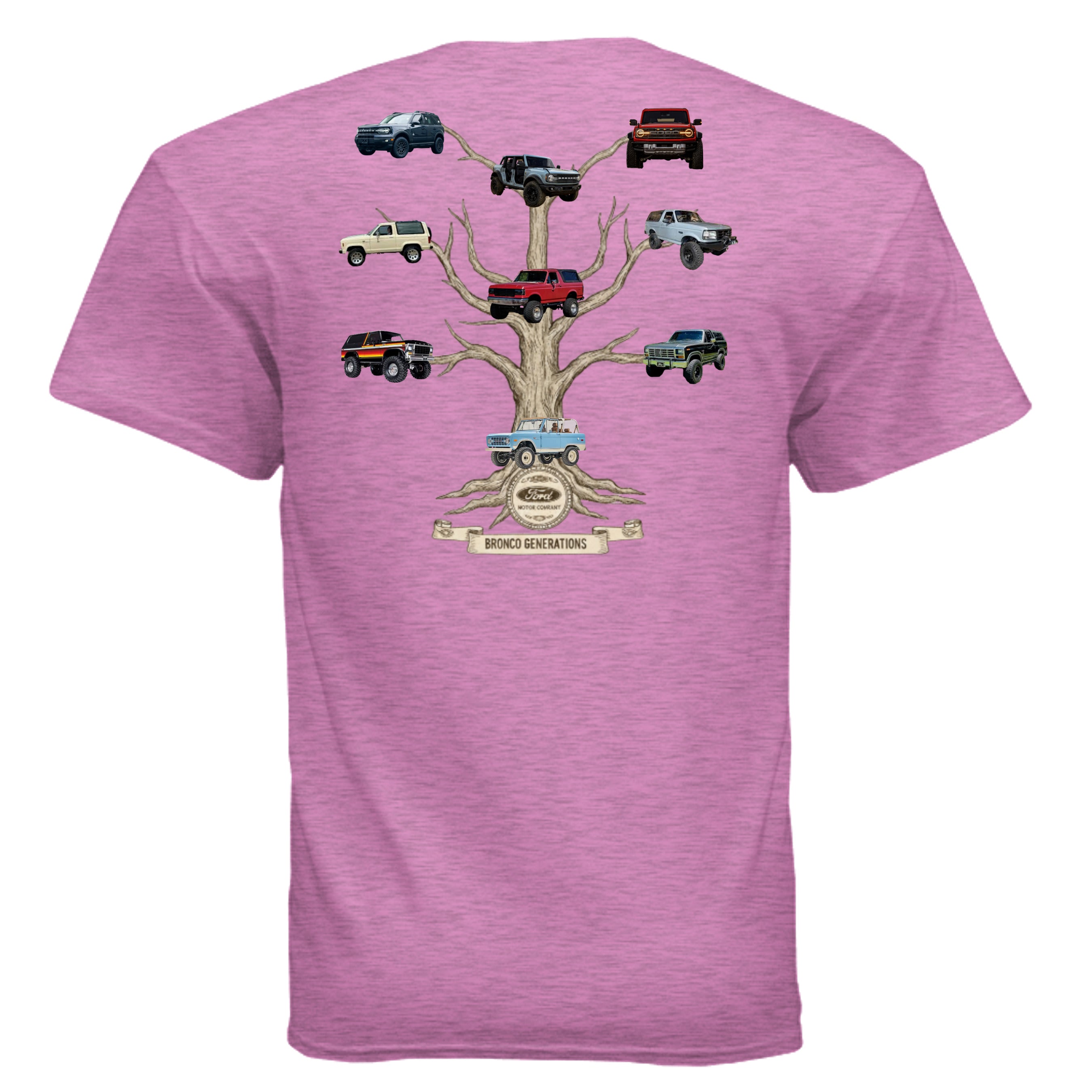 Bronco Family Tree Tee — Six Generations of Grit, Gas & Glory (V1) T-Shirt