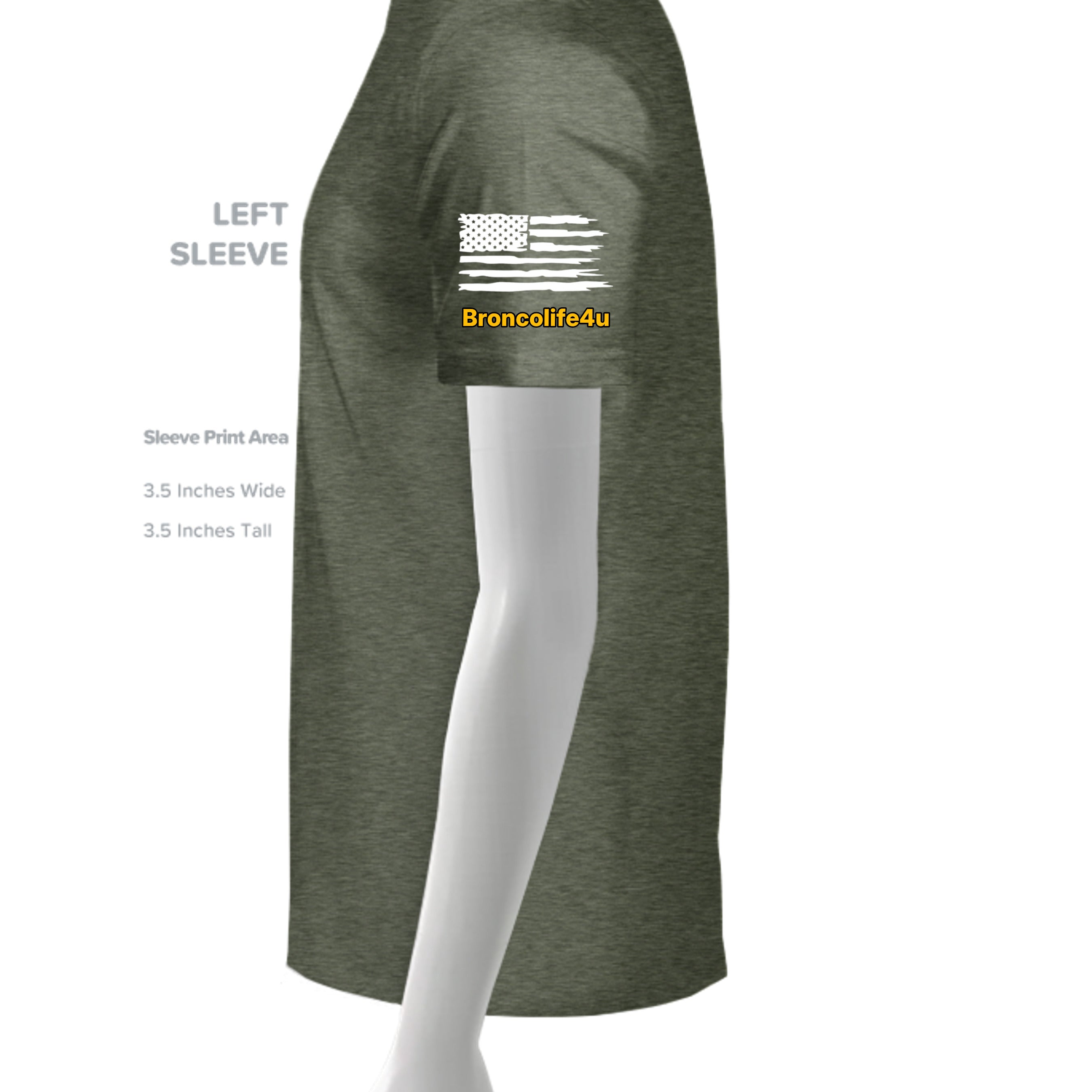 HEATHER MILITARY GREEN - G500 - SLEEVE_LEFT