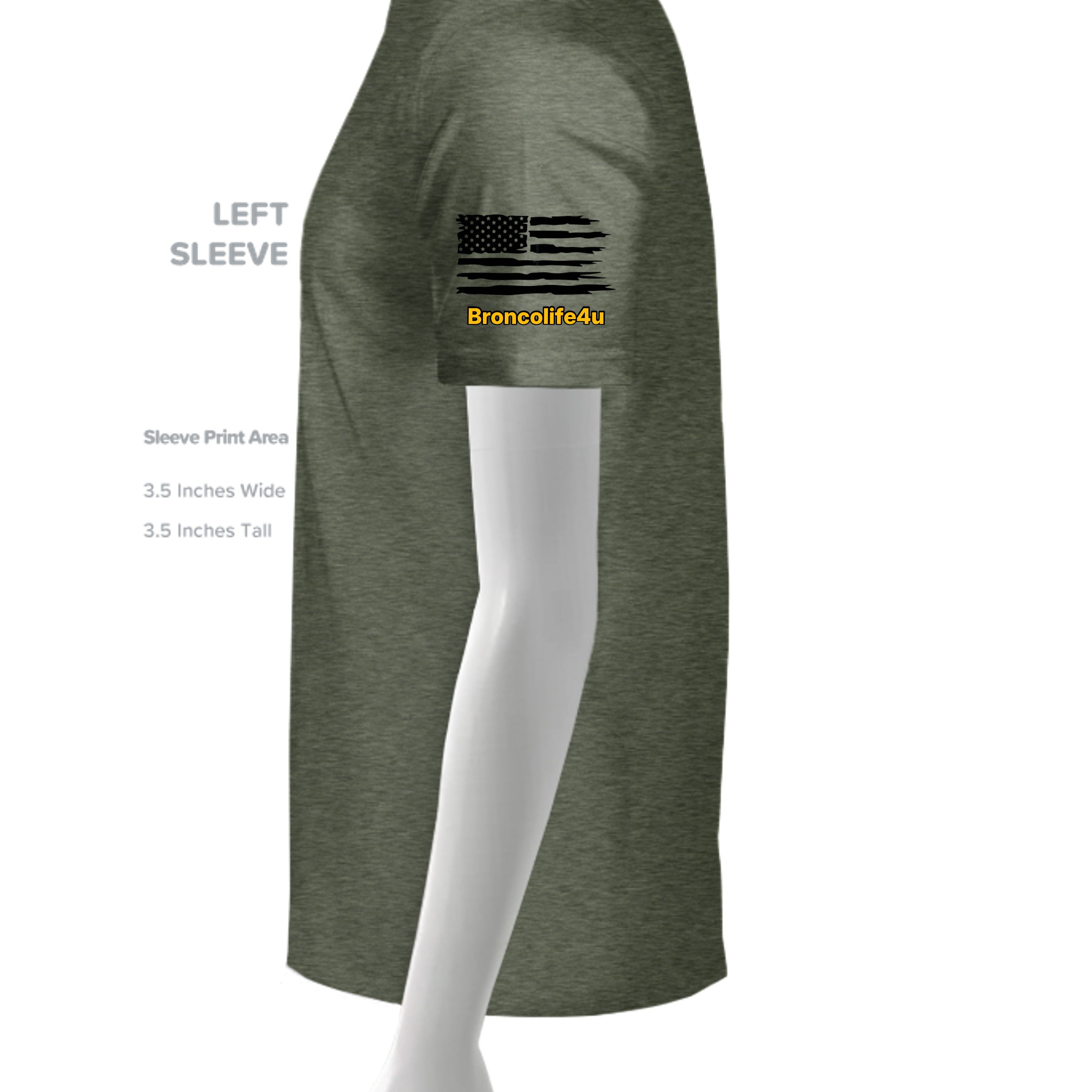HEATHER MILITARY GREEN - G500 - SLEEVE_LEFT