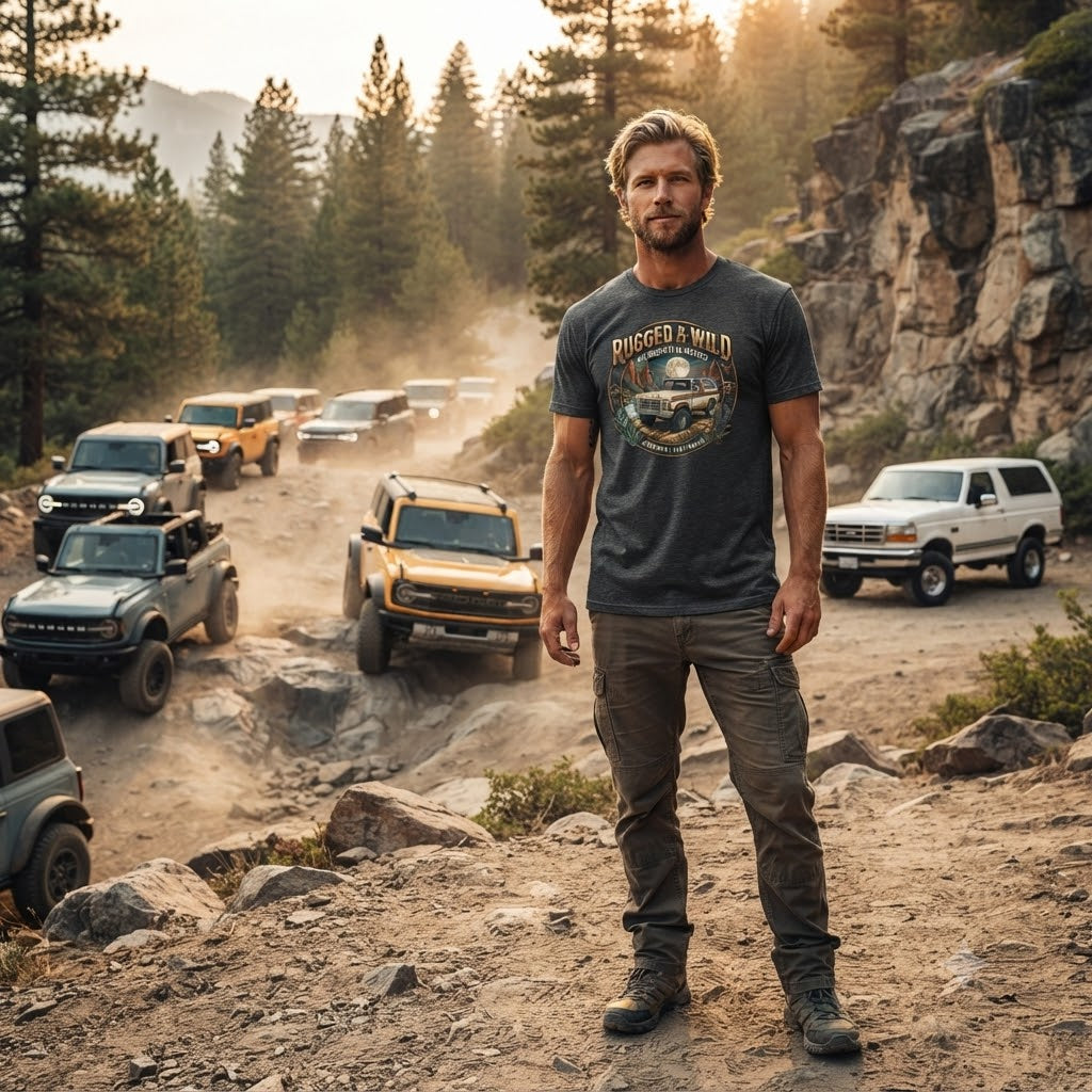 Rugged & Wild Bronco Tee – 2nd Gen Off-Road 4x4 Adventure Shirt